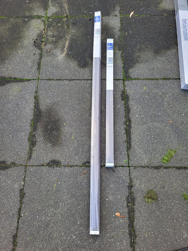 2x verduisterende rolgordijnen grijs – 80x170 & 140x170 cm, Huis en Inrichting, Rolgordijn, Verduisterend, Nieuw, Ophalen of Verzenden