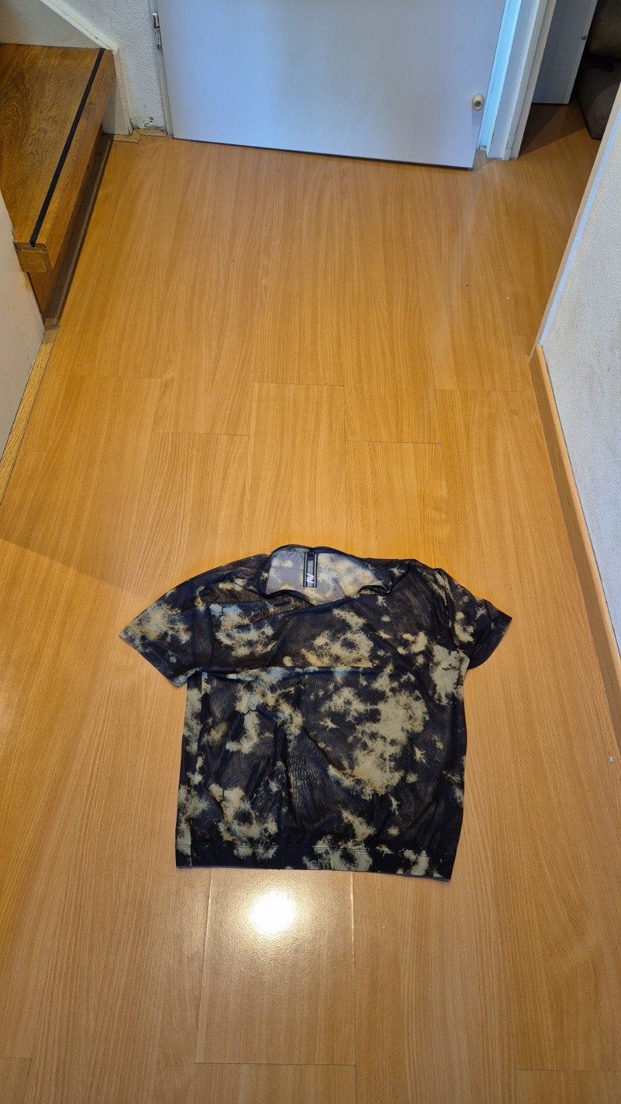 Trendy Mesh Top Tie-Dye Print (Maat S) Festival Look, Meerkleurig, Ophalen of Verzenden, Zo goed als nieuw, Korte mouw