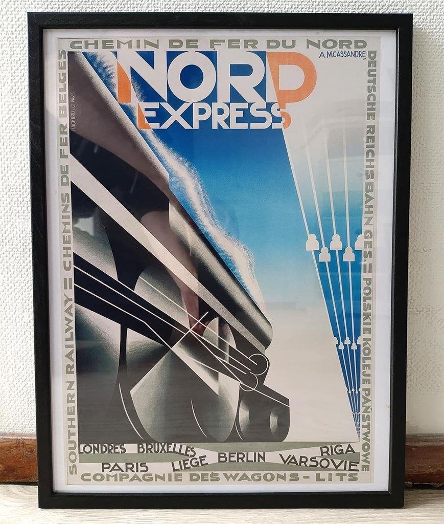 Cassandre Spoorwegen Nord Express Affiche trein Poster, Verzenden, Nieuw, Tram, Overige typen
