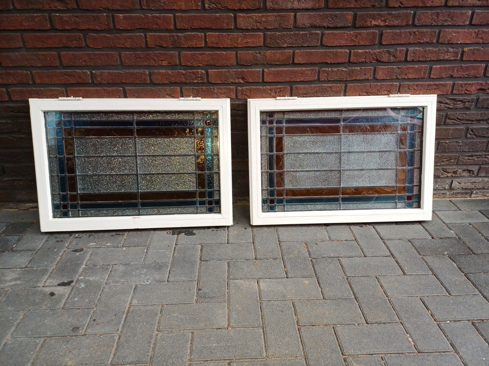 Geïsoleerd glas in lood ramen - set van 2, Ophalen, Gevelraam of Ruit, Gebruikt, Minder dan 80 cm