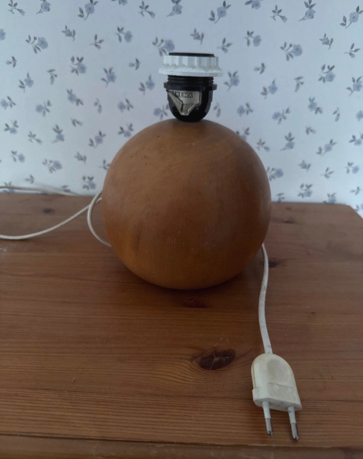 Vintage jaren ‘80 Hema tafellamp hout., Ophalen of Verzenden, Zo goed als nieuw, Hout, Vintage