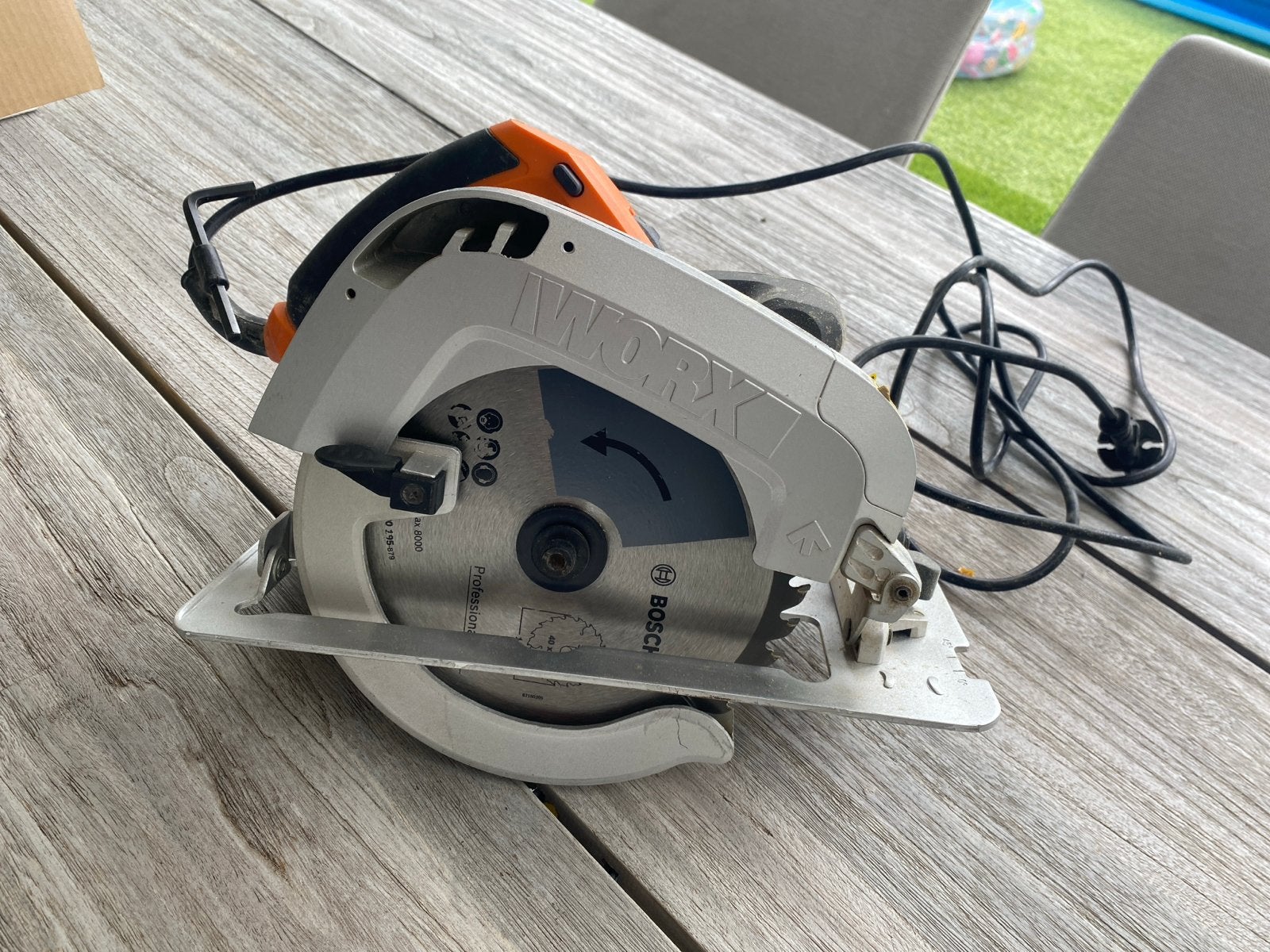 Worx WX445 Cirkelzaag 190mm/1600W met ZGAN zaagblad, Doe-het-zelf en Verbouw, Gereedschap | Zaagmachines, Cirkelzaag, 70 mm of meer