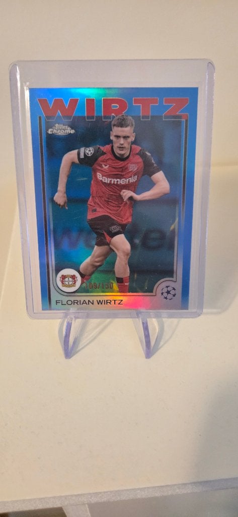 2024 Topps Chrome Florian Wirtz genummerd 150 Leverkusen, Verzamelen, Verzenden, Nieuw, Buitenlandse clubs, Spelerskaart