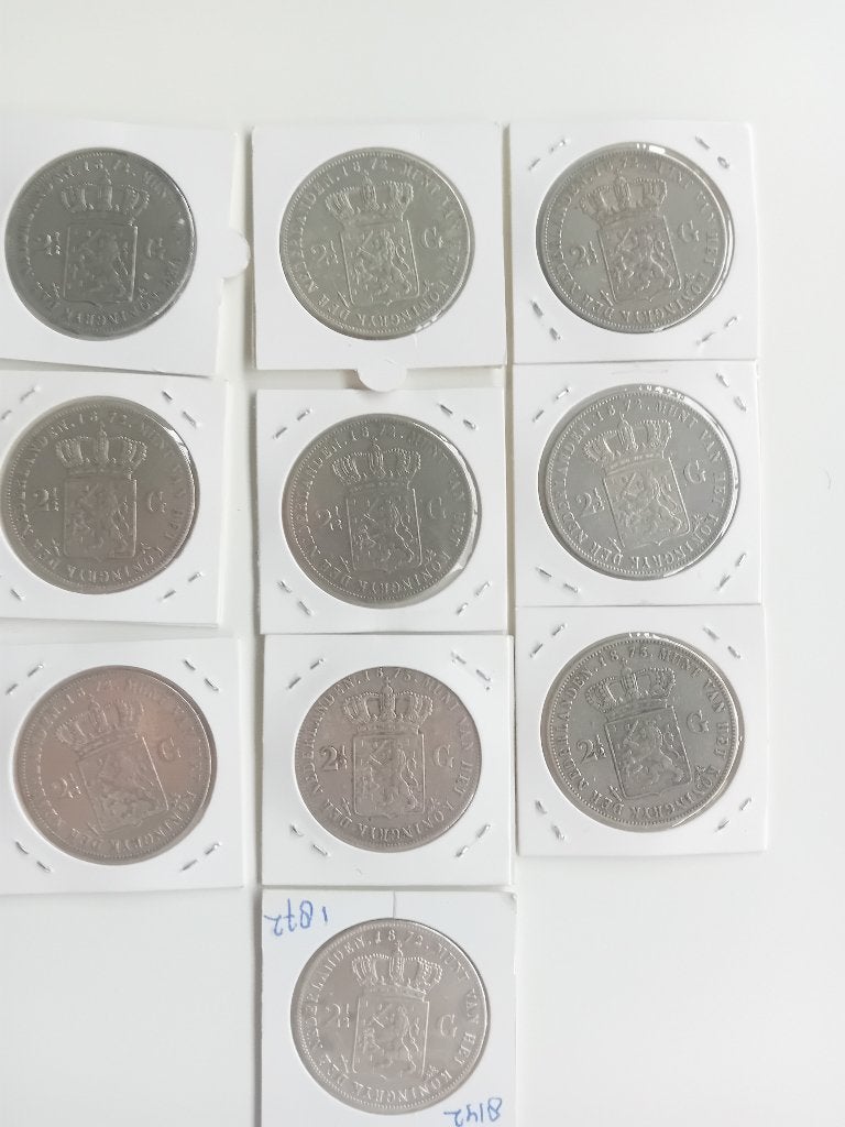 Rijksdaalders Willem III, Postzegels en Munten, Munten | Nederland, Koning Willem III, Setje, Zilver, Ophalen of Verzenden