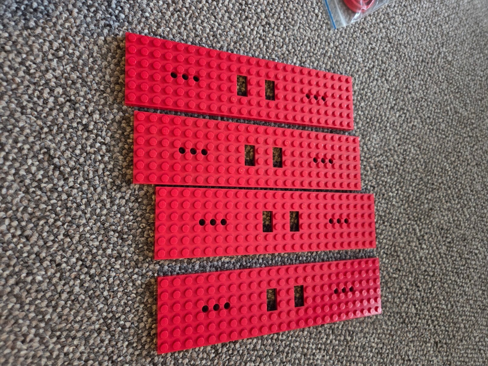 Rode LEGO treinbasisplaat 6x28 noppen (4093a), Ophalen of Verzenden