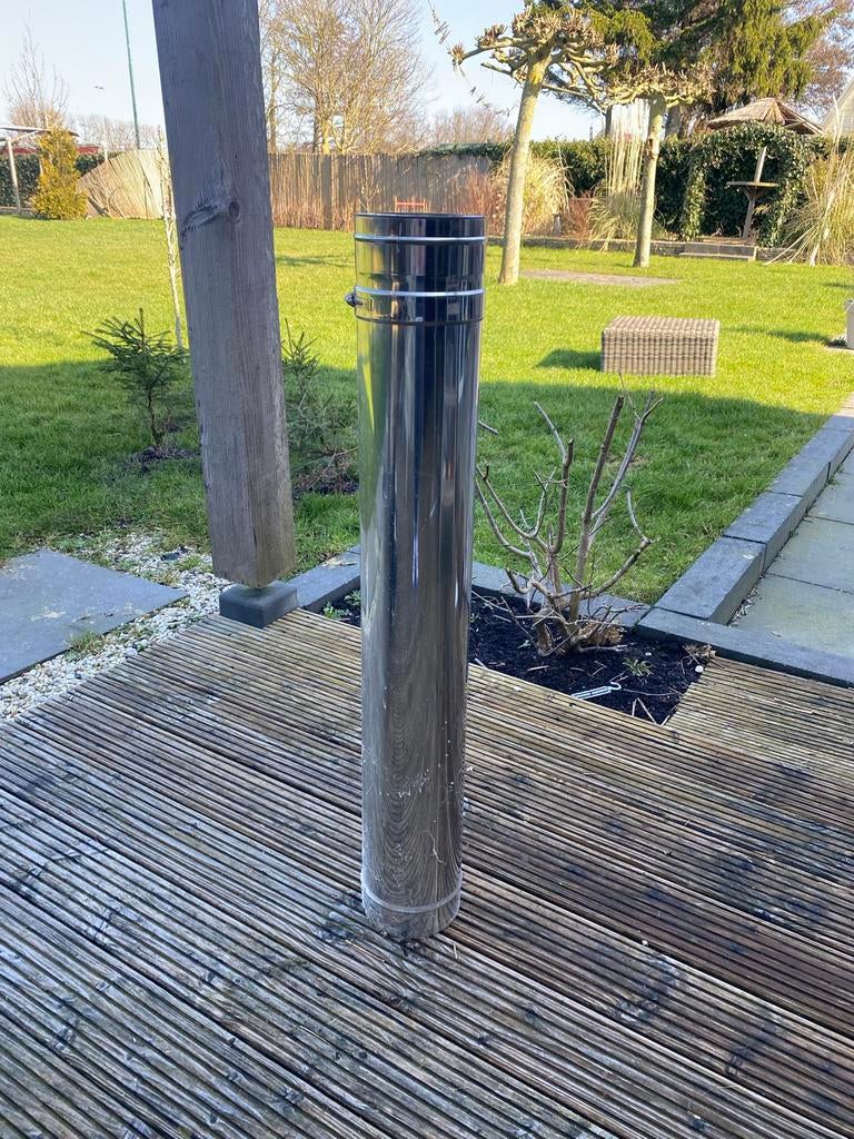 Dubbelwandige RVS kachelpijp / rookkanaal, Ophalen of Verzenden, Gebruikt, Overige typen