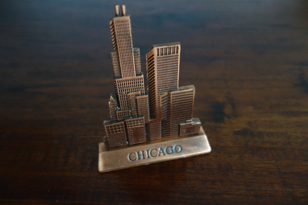 Skyline Chicago beeld, Ophalen of Verzenden, Metaal, Beeld
