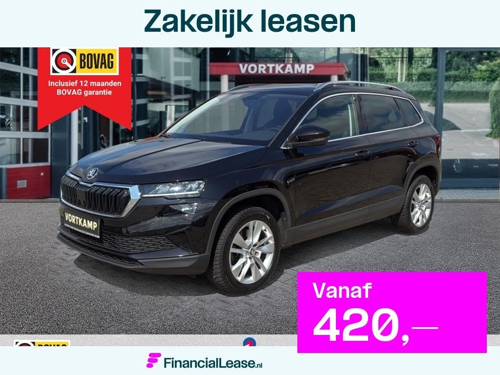 Skoda Karoq 1.5 TSI DSG STYLE TREKHAAK/PANO-DAK/CAMERA/ELEK-, 12 maanden, Euro 6, Zwart, Karoq
