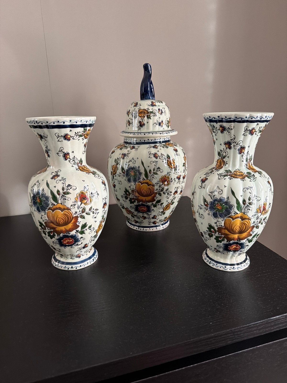 Set van 3 Delft Hollanda Handwerk Vazen, Ophalen