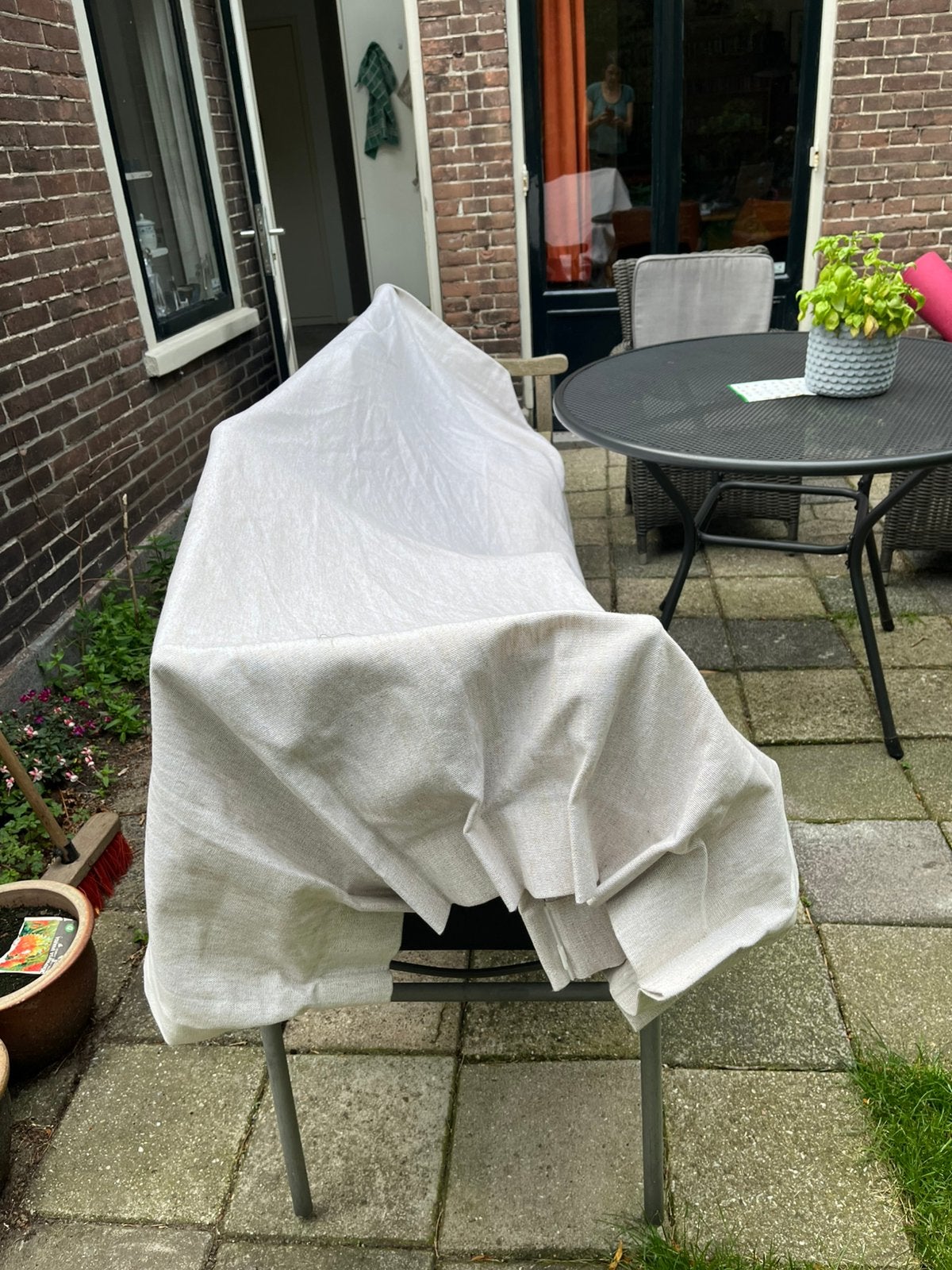 Lang Gordijn: 110 breed en 270 hoog, Huis en Inrichting, Stoffering | Gordijnen en Lamellen, Ophalen, Zo goed als nieuw, Gordijn