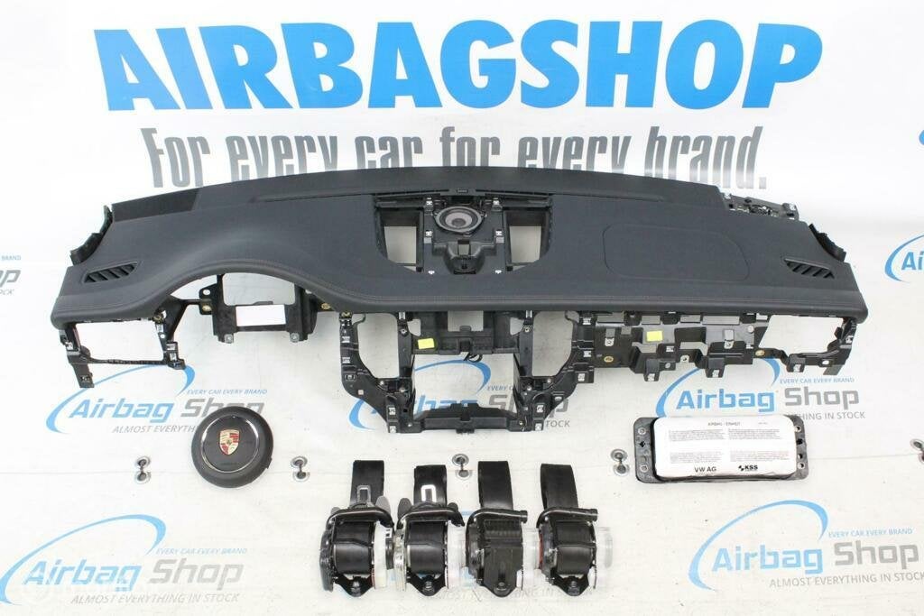 Airbag set Dashboard zwart leder met stiksels Porsche Macan, Auto-onderdelen, Dashboard en Schakelaars, Gebruikt, Ophalen of Verzenden