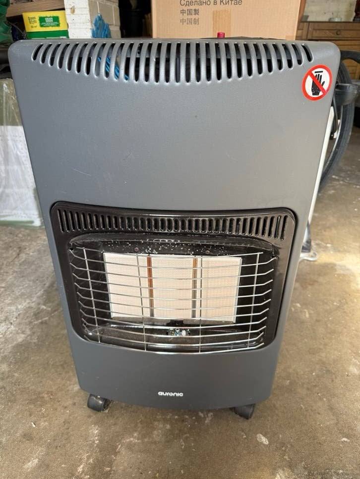 Auronic AU3218 Gaskachel - Mobiele Terrasverwarmer, Huis en Inrichting, Kachels, Ophalen, Gebruikt, Gas, Vrijstaand