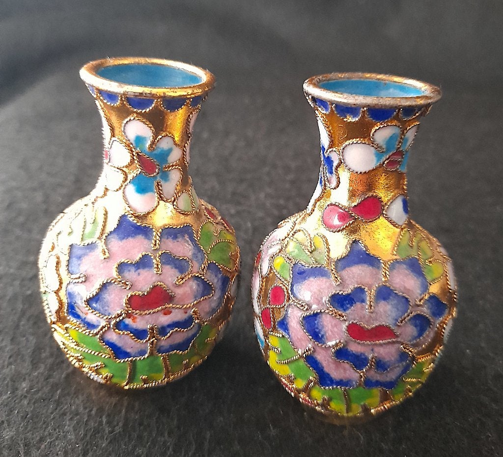 Cloisonne mini vaasjes  stuks (lot 1), Ophalen of Verzenden