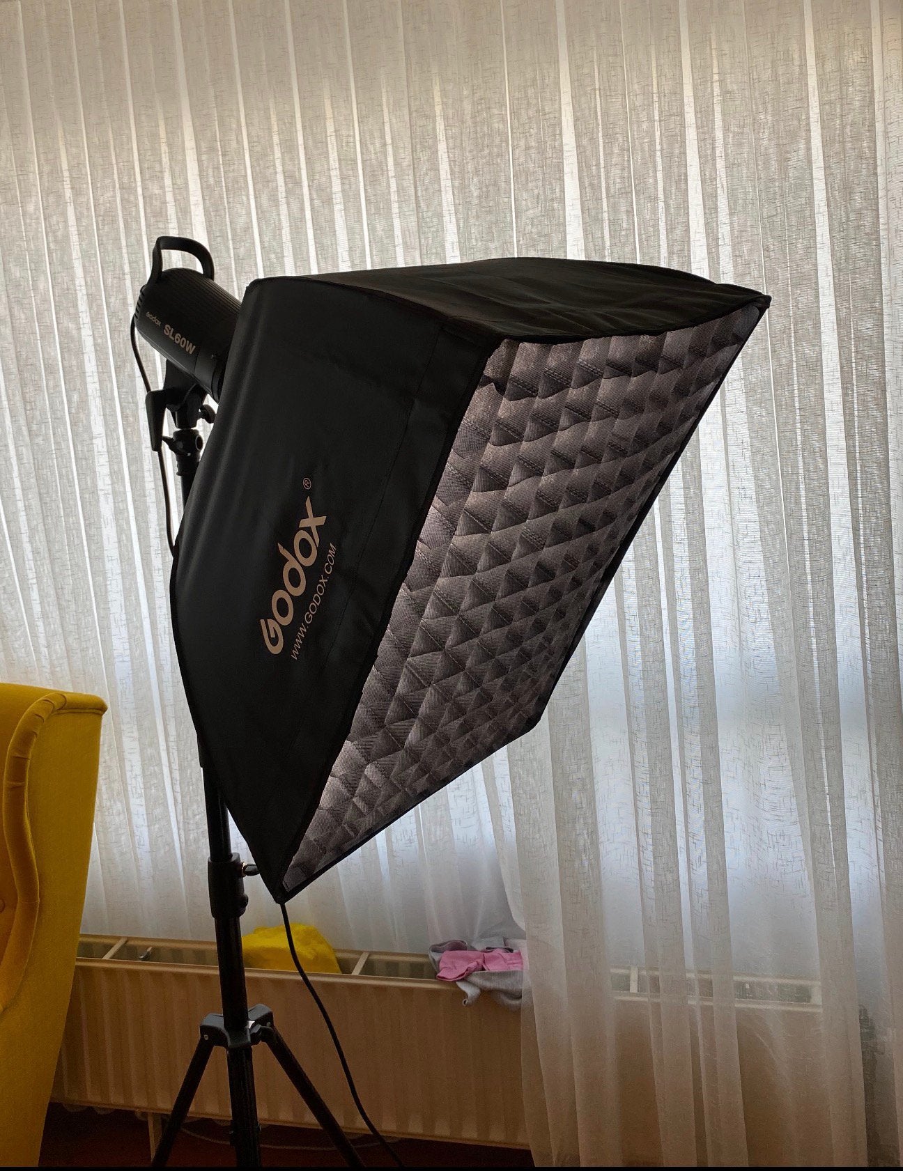 Godox SL60W LED Videolamp Set met Statief en Softbox, Ophalen of Verzenden, Zo goed als nieuw, Overige merken
