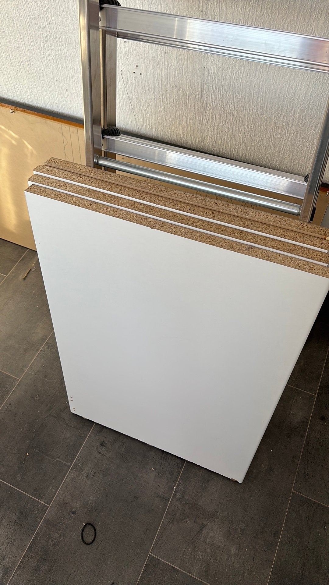 White laminated chipboard panels, Ophalen, Gebruikt, Overige materialen, 20 tot 50 mm