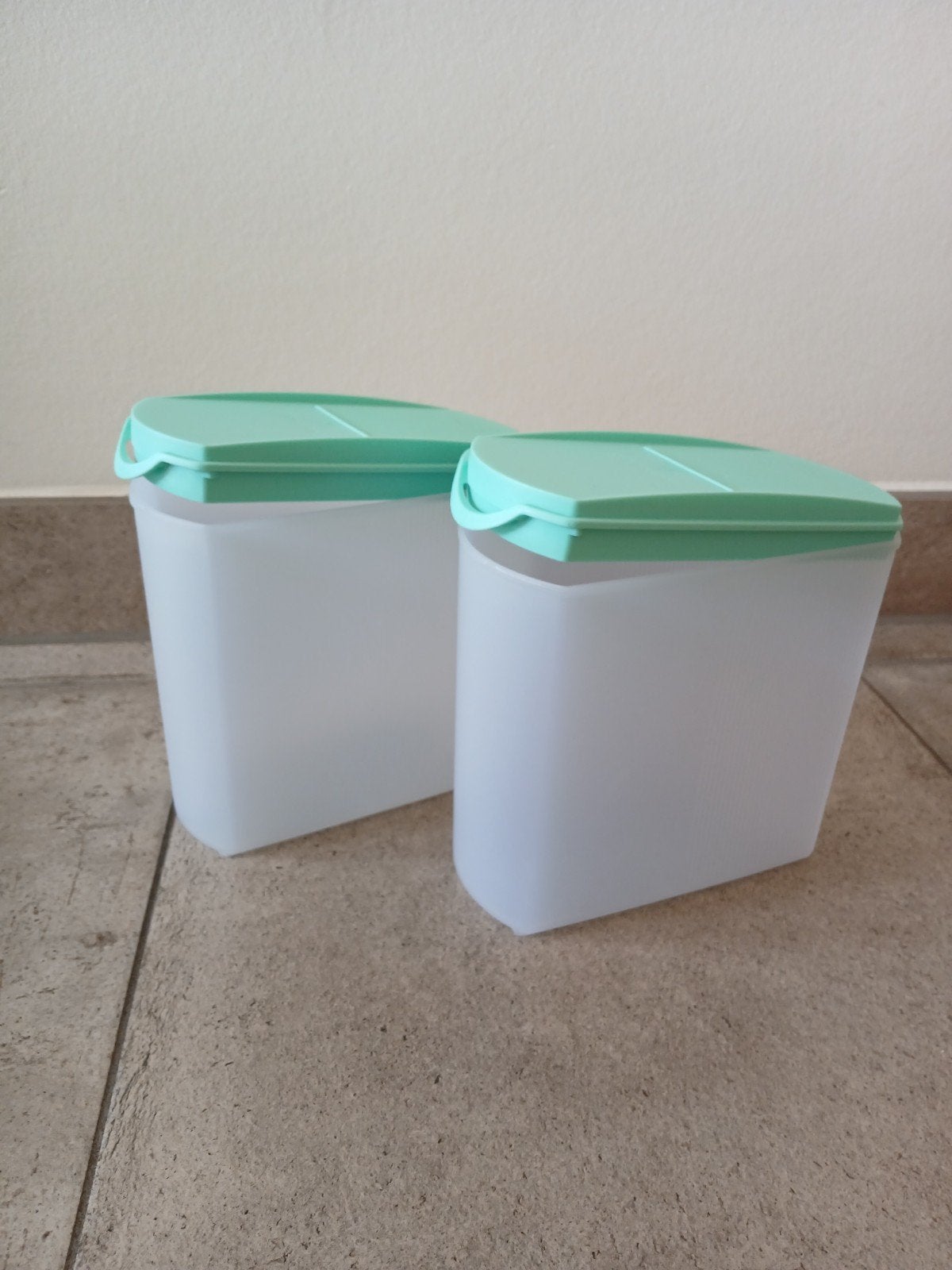 Tupperware ruimtespaarder/blokbus/voedselcontainers/1.6 ltr., Ophalen of Verzenden, Zo goed als nieuw, Groen, Overige typen