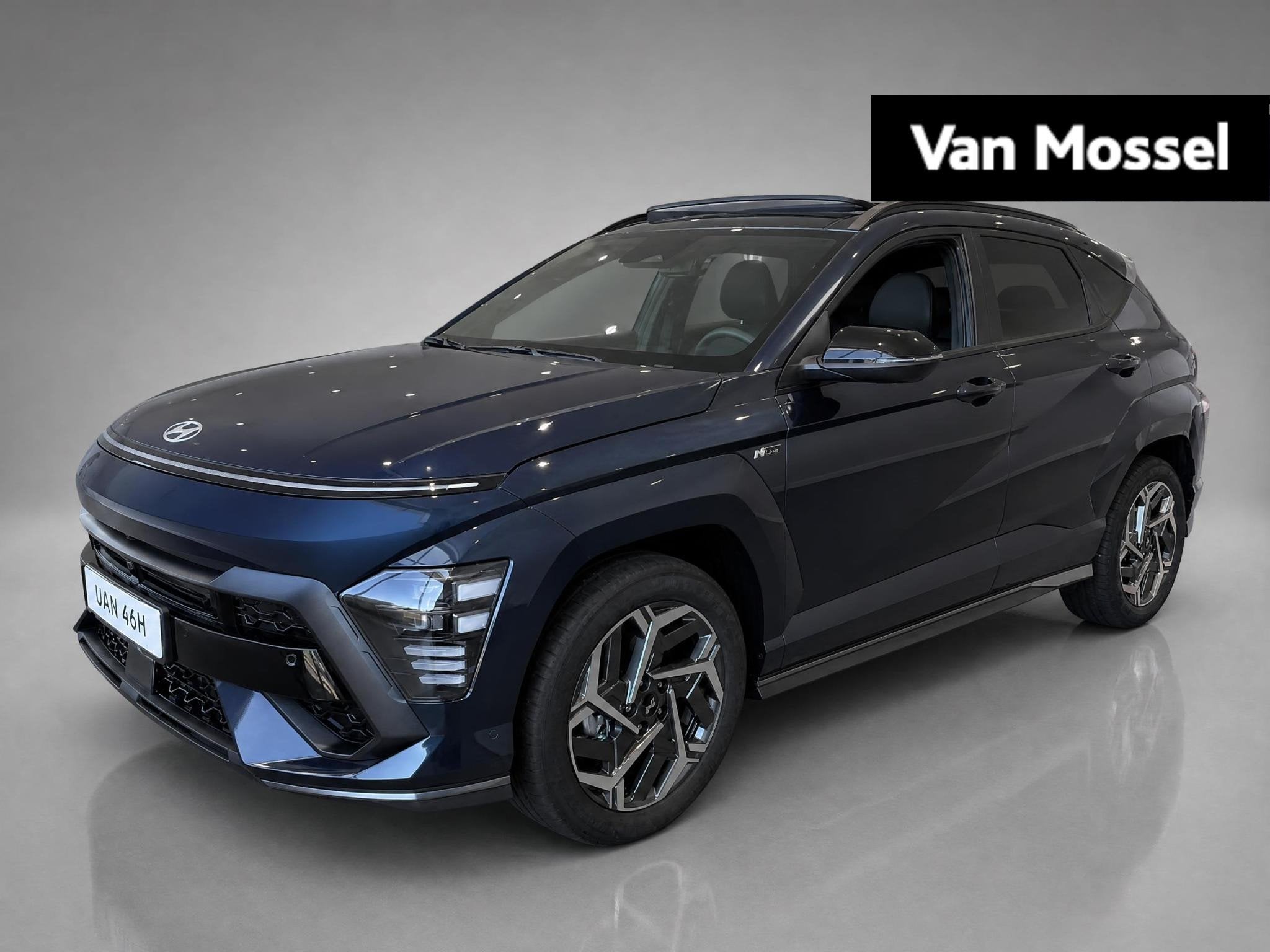 Hyundai Kona 1.6 GDI HEV N Line Sky | Schuif/ kanteldak | Cr, Auto's, 137 pk, Euro 6, Met garantie (alle), Blauw