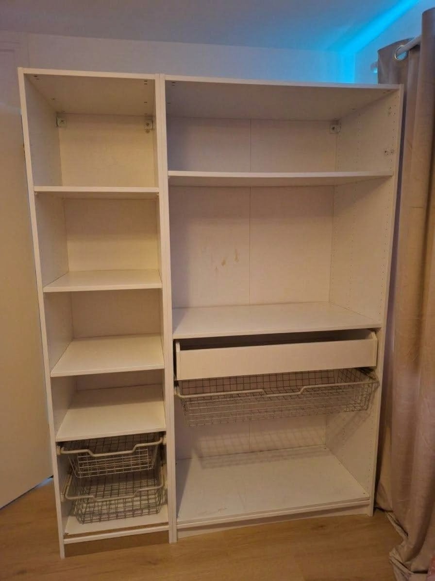 Witte kledingkast (IKEA PAX model) – 150 x 58 x 201 cm, Ophalen, Gebruikt, 50 tot 75 cm, 200 cm of meer