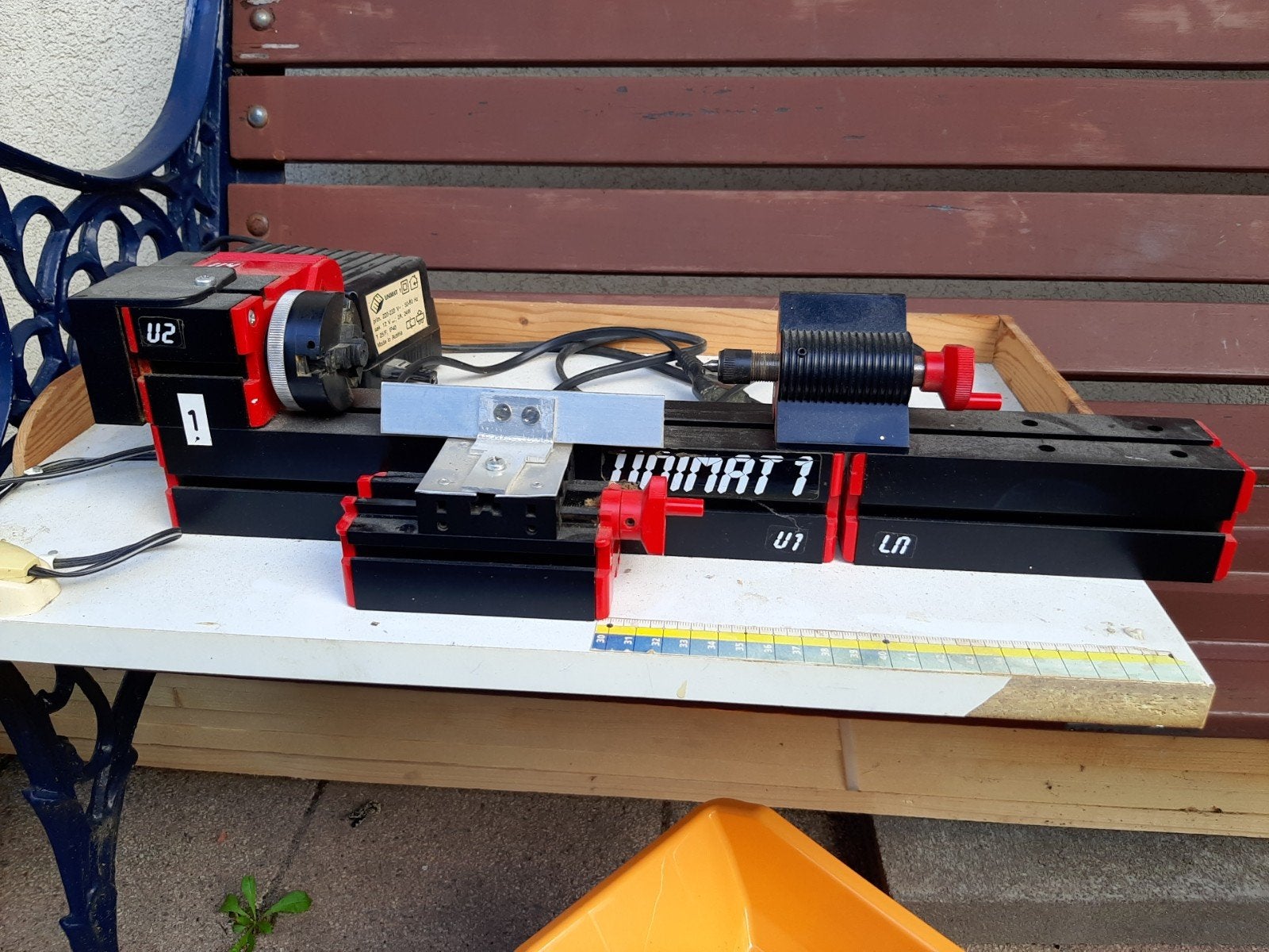 UNIMAT 1 mini draaibank – Werkend – Made in Austria, Doe-het-zelf en Verbouw, Draaibanken, Gebruikt, Metaaldraaibank, Ophalen of Verzenden
