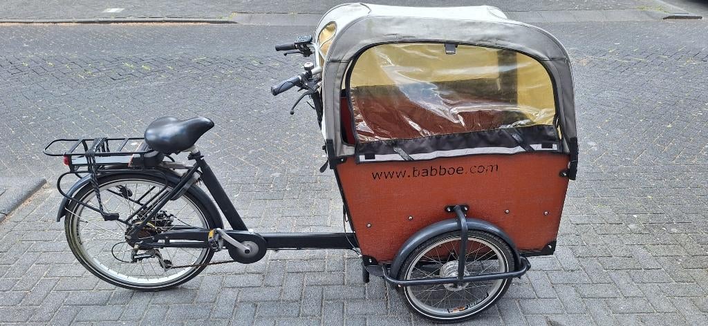 Buitenkans! Babboe Big Bakfiets elektrisch, 4 kinderen of meer, Gebruikt, Elektrisch, Ophalen