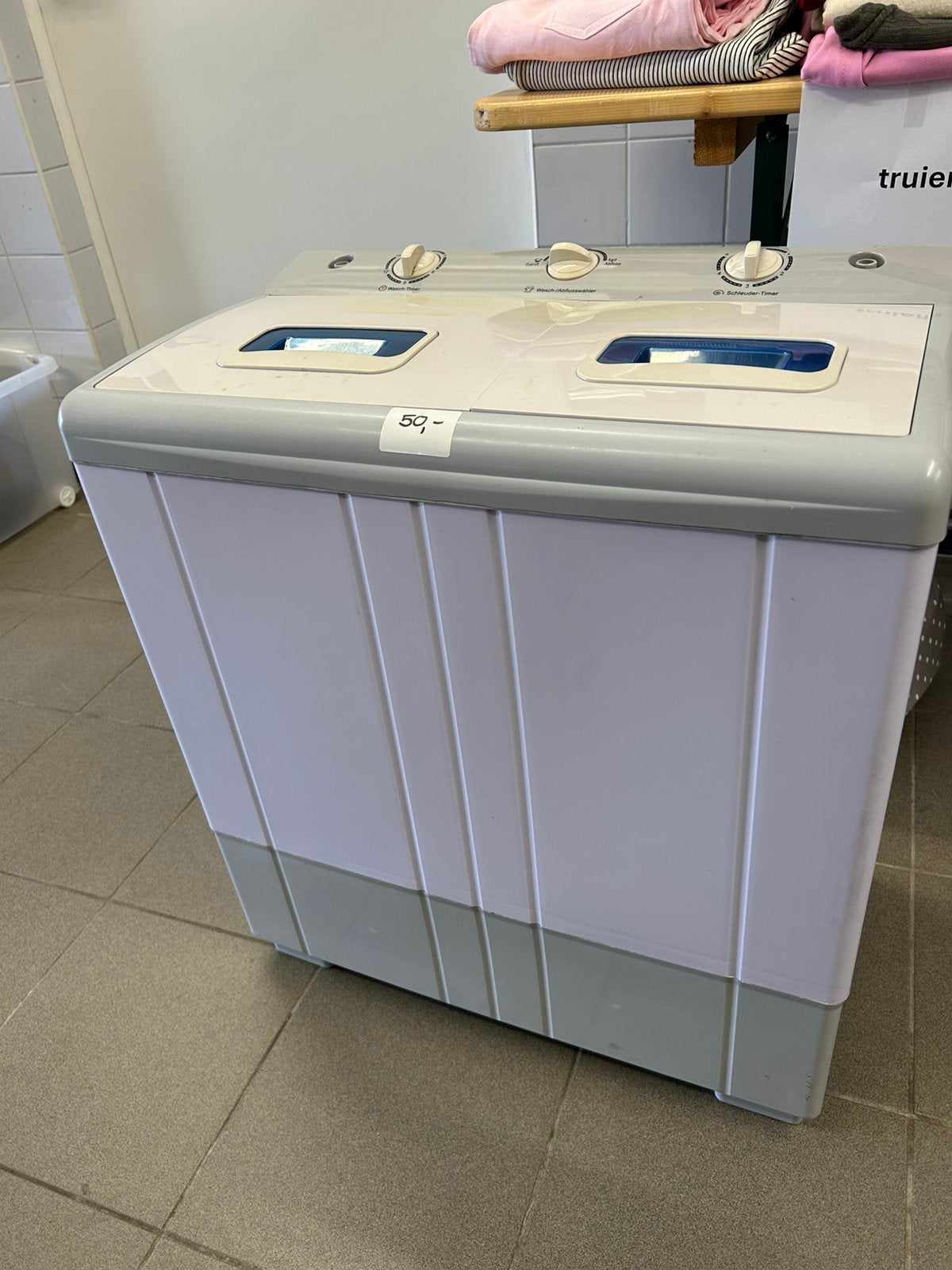 Camping wasmachine, Caravans en Kamperen, Ophalen, Zo goed als nieuw