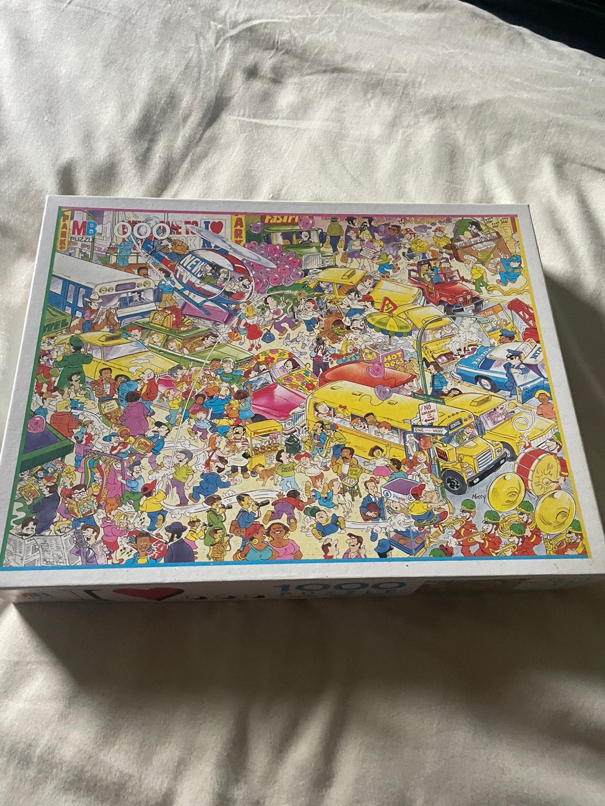 MB puzzel 1000 stukjes thema new york puzzelen, Ophalen of Verzenden, 500 t/m 1500 stukjes
