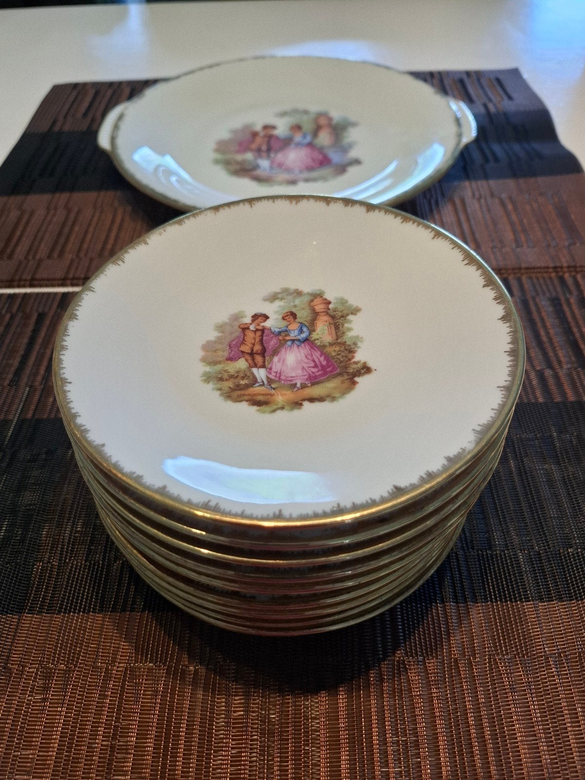 Vintage Z. Kronester Bavaria Gebakservies - 13-delig, Ophalen of Verzenden
