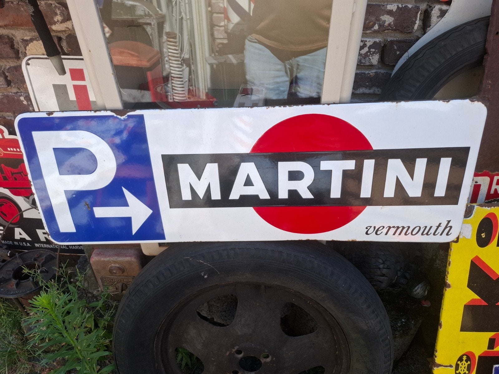 Martini emaille bord, Antiek en Kunst, Antiek | Emaille, Ophalen of Verzenden