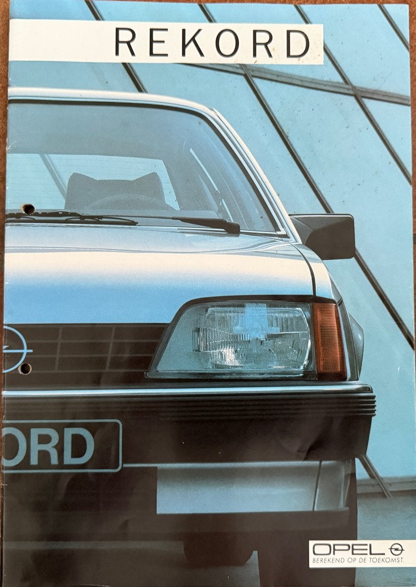 Opel Rekord brochure en kleurenkaart (1985), Ophalen of Verzenden, Gelezen, Opel
