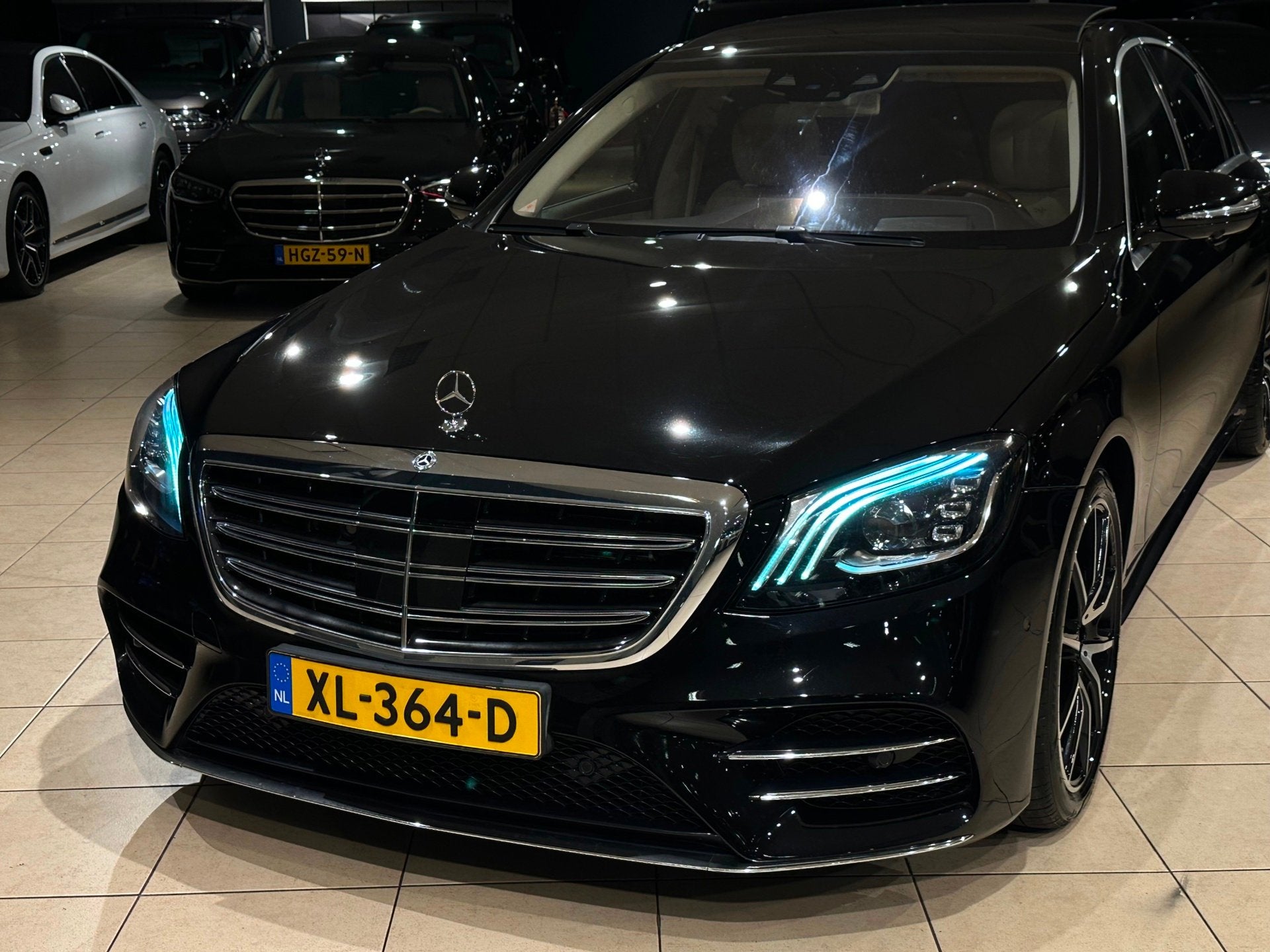 Mercedes-Benz S-klasse S560 4Matic LANG AMG DESIGNO/3D-BURME, Automaat, Bluetooth, Gebruikt, Zwart