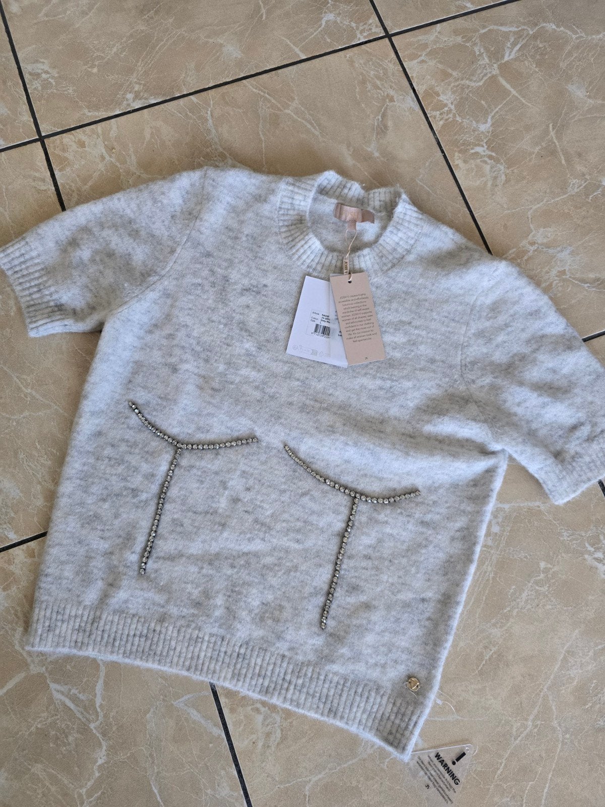 JOSH V Nadie Trui met Sierstenen - Splinternieuw, Kleding | Dames, Truien en Vesten, Verzenden, Nieuw, Beige