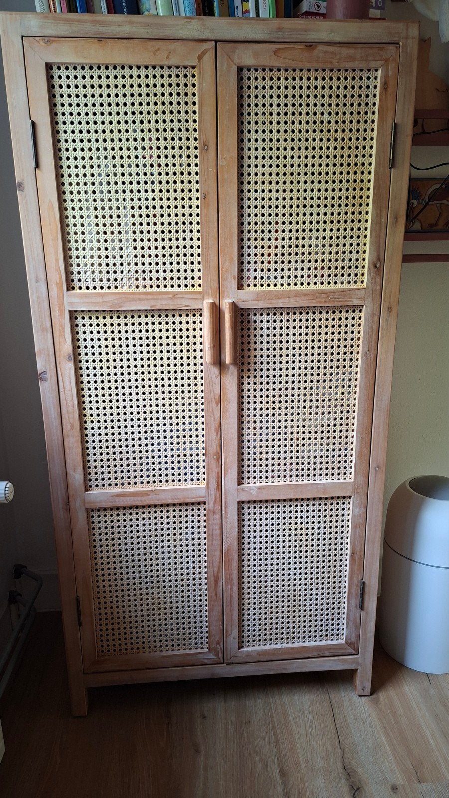 Webbing kast kledingkast kind Bandung - naturel - 140x70x40, Met deur(en), 100 tot 150 cm, Ophalen of Verzenden, Zo goed als nieuw