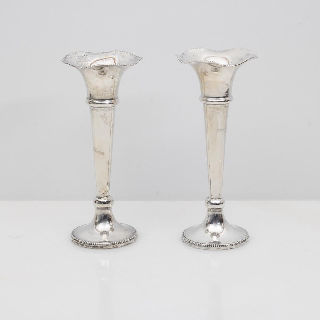 Antiek zilveren anjervaasjes J.A.A. Gerritsen (1906-1924), Antiek en Kunst, Ophalen of Verzenden, Zilver