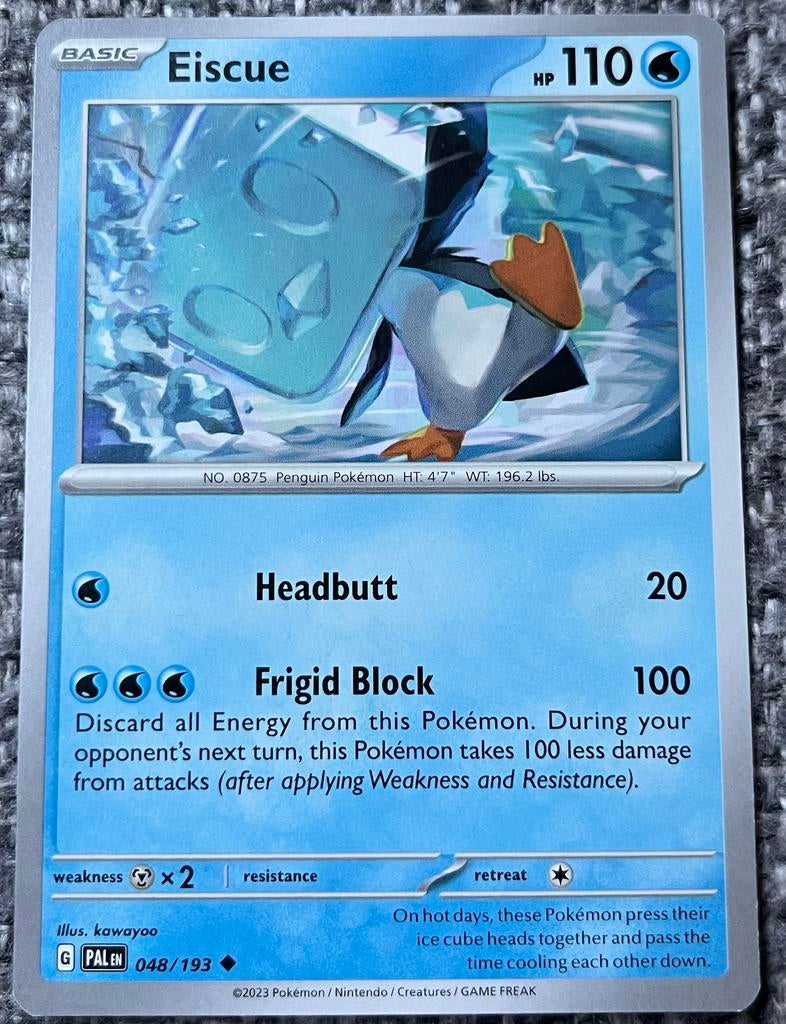 Pokémonkaart van Eiscue (875) • Paldea Evolved (048/193), Verzenden, Nieuw, Losse kaart