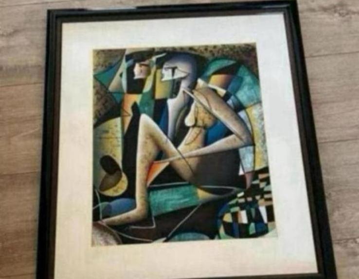 Surrealistische compositie Olieverf Gesigneerd C Ryan, Antiek en Kunst, Kunst | Schilderijen | Abstract, Ophalen