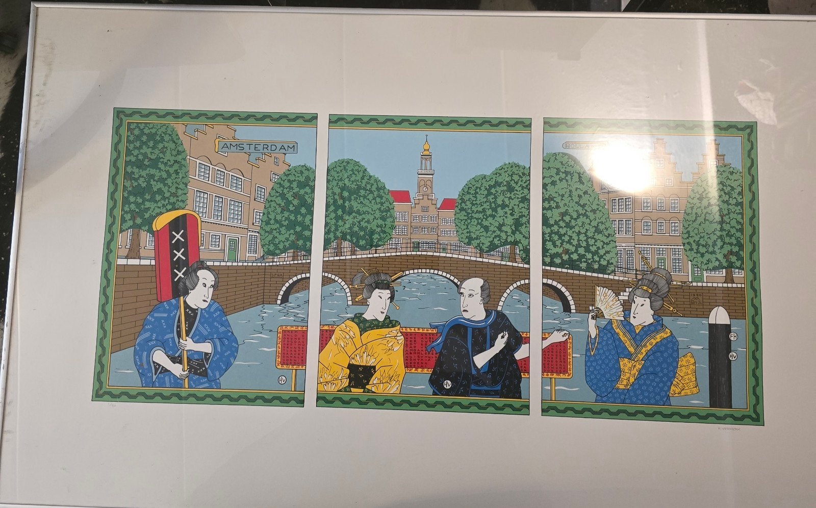 H. Verkerk - Amsterdam Holland - Japans tafereel, Ophalen