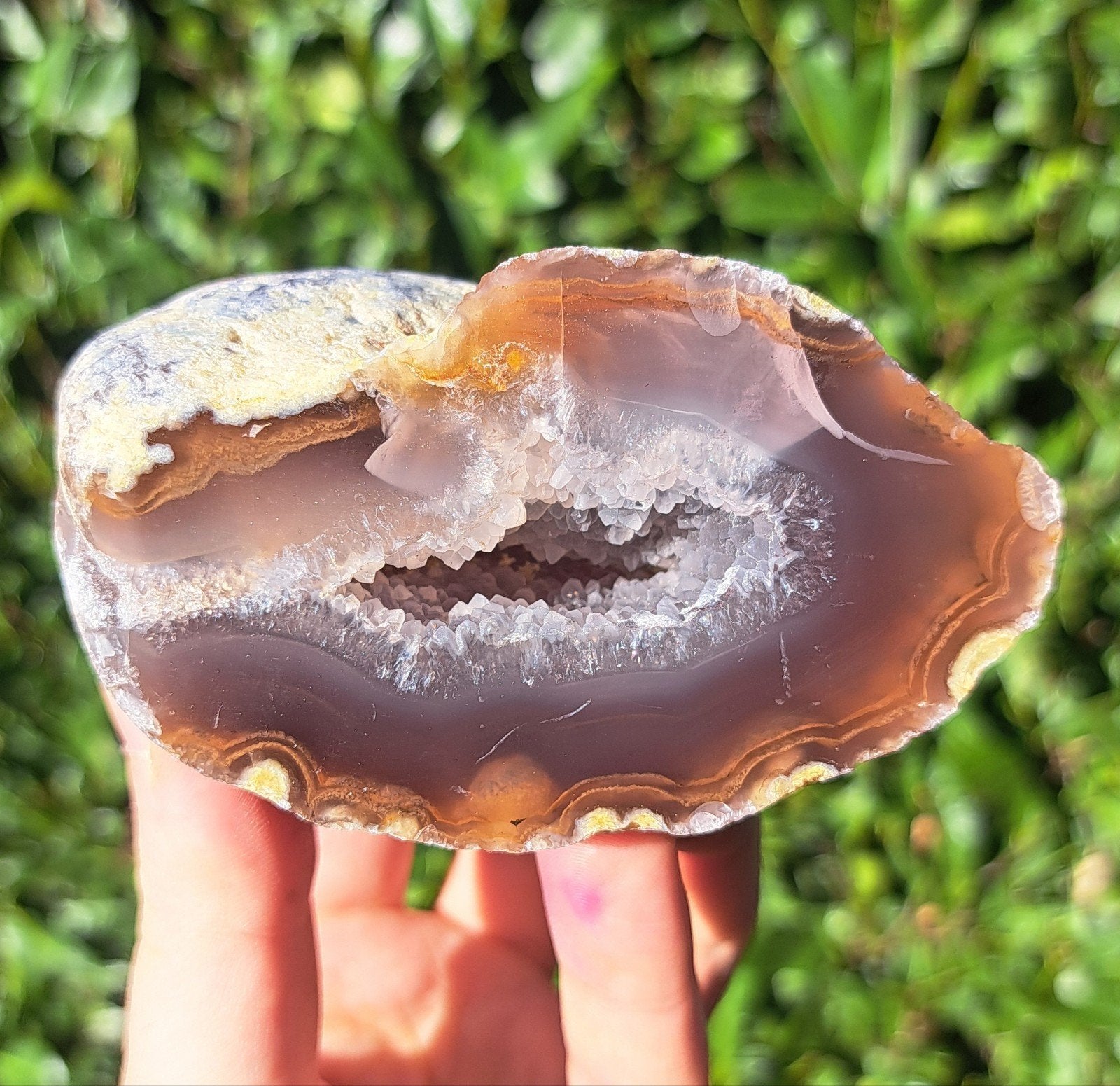 Kristal geode edelsteen natuursteen edelstenen verzameling, Verzamelen, Ophalen of Verzenden