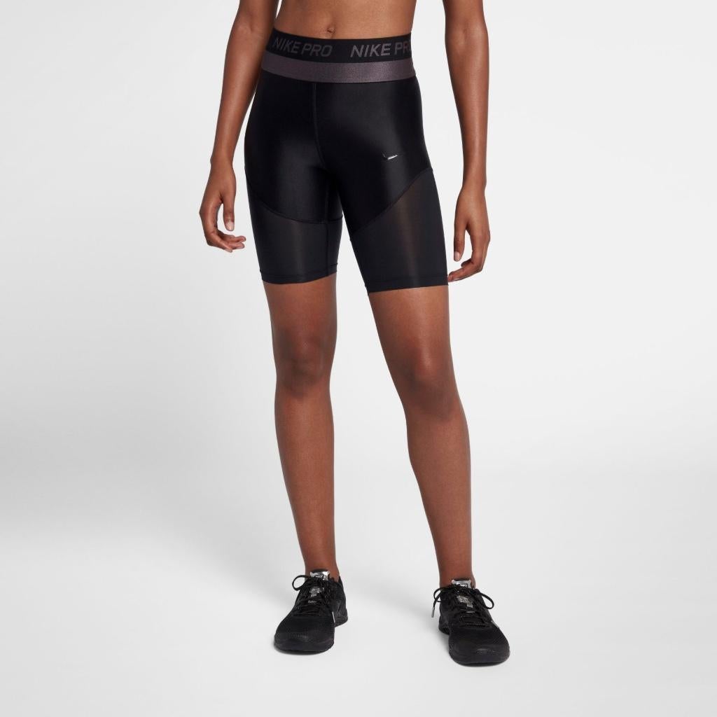 Nike Pro Hypercool Glamour Short, Zwart, Maat M, ZGAN, Maat 38/40 (M), Verzenden, Zwart, Nike