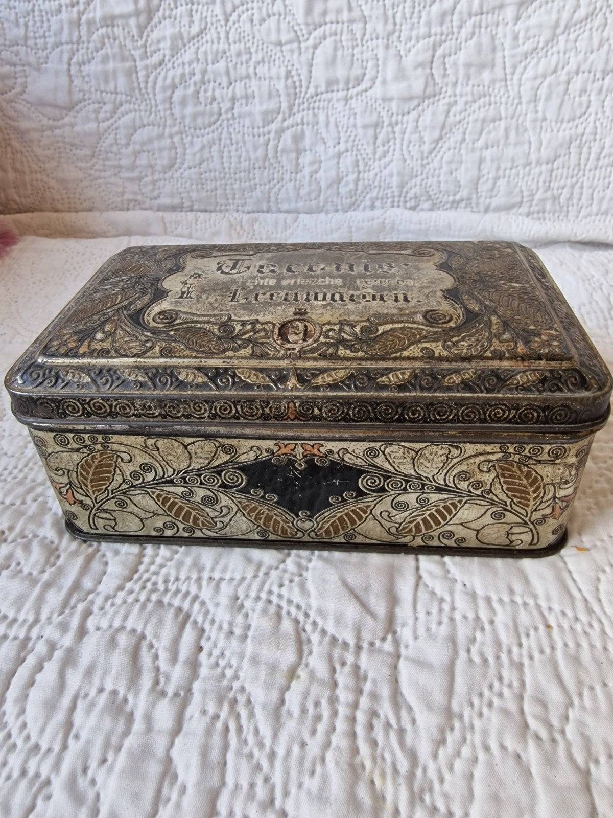 Antieke Jaconis Beschuitbus - Decoratieve Opbergdoos, Ophalen of Verzenden