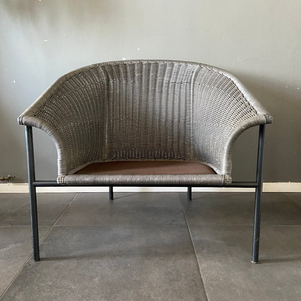 Gerard van den Berg fauteuil voor Rohé Noordwolde, 75 tot 100 cm, Mcm, Rotan, Rohé Noordwolde