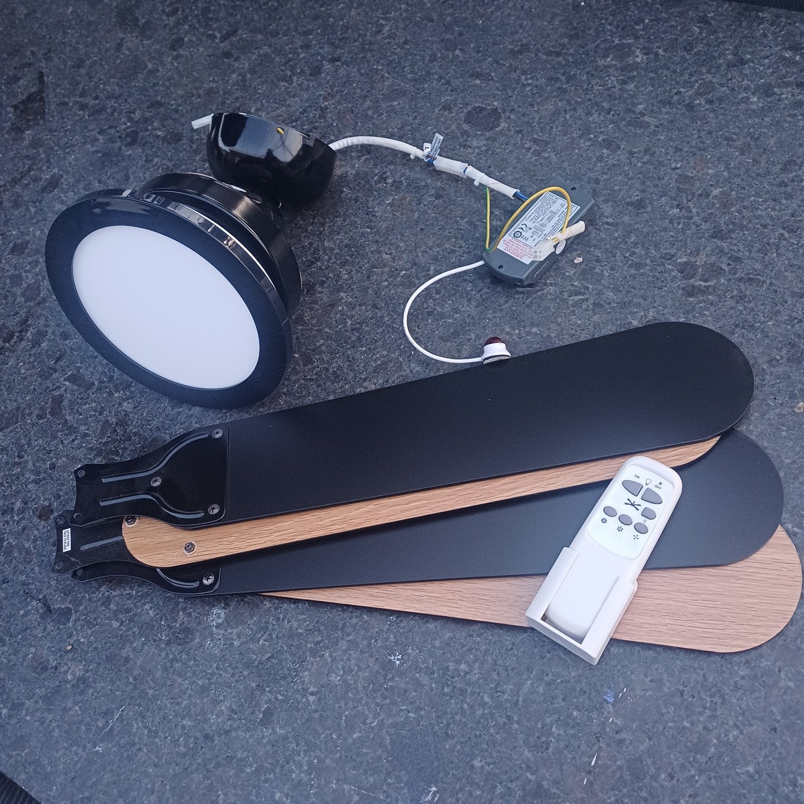 Plafondventilator met ledlamp, Zwart, LED, Ophalen of Verzenden, Zo goed als nieuw