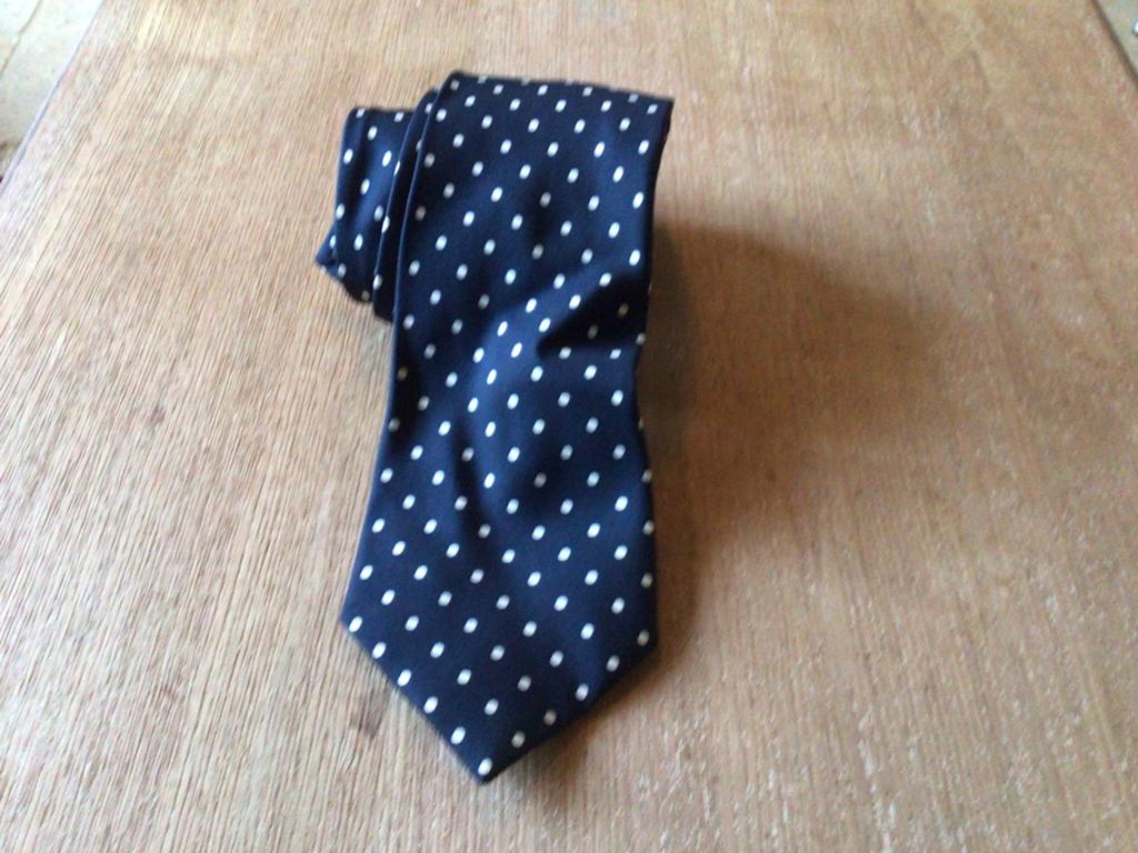 Vintage stropdas, Roderick Charles, 100% zijde, polka dot., Kleding | Heren, Stropdassen, Ophalen of Verzenden, Zo goed als nieuw