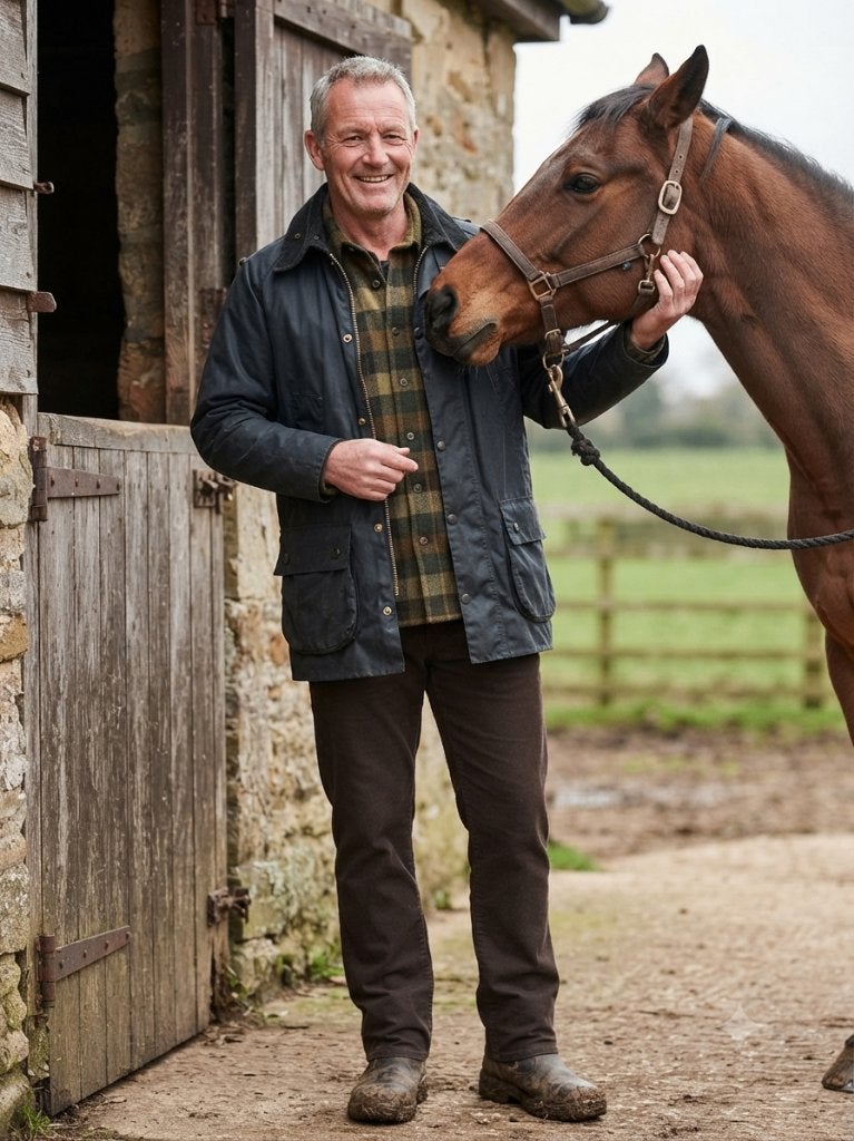 Barbour 'Bedale' wax jas met capuchon C44-112cm XL, Kleding | Heren, Barbour, Blauw, Maat 56/58 (XL), Ophalen of Verzenden
