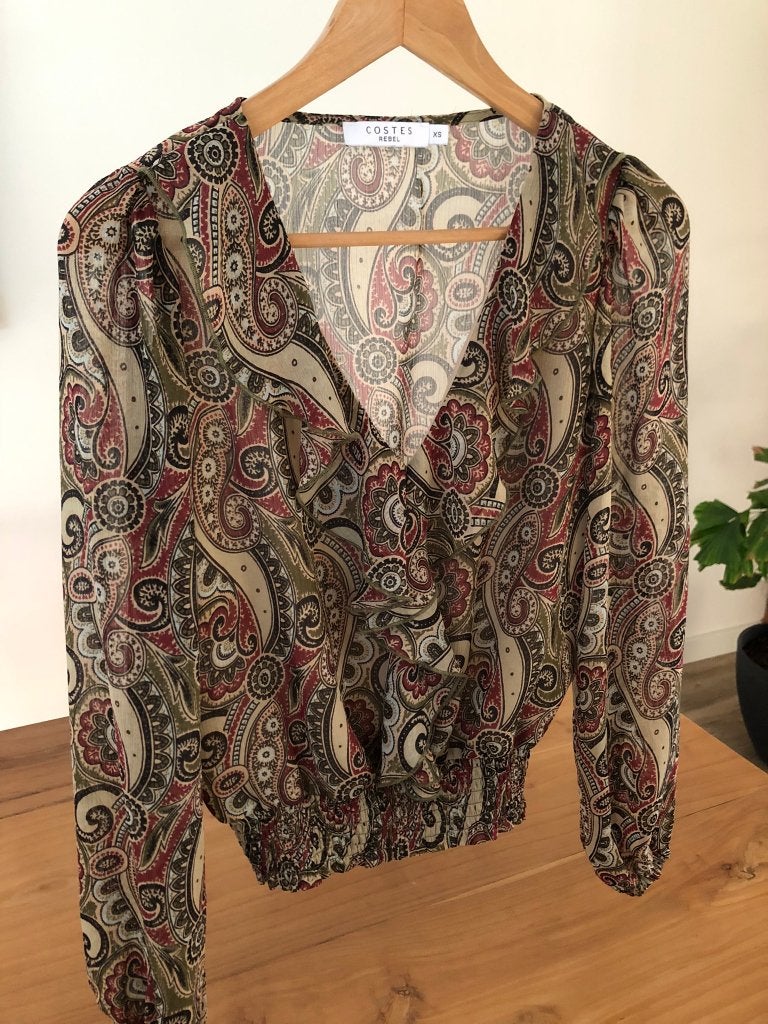 Blouse met print, merk Costes, maat xs, Costes, Ophalen of Verzenden, Zo goed als nieuw, Maat 34 (XS) of kleiner