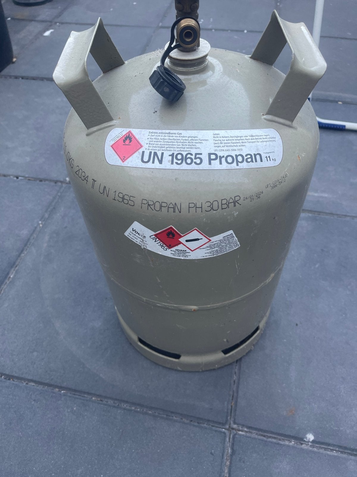Propaan gasfles 11 kg - UN 1965, Ophalen of Verzenden, Gebruikt