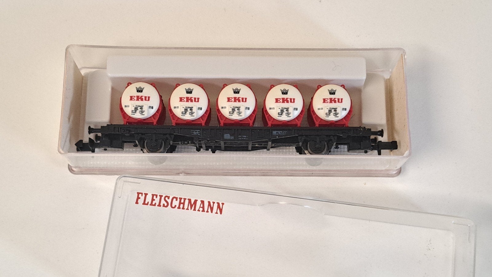 Fleischmann goederenwagon EKU, art. 8230, Gelijkstroom, Fleischmann, Wagon, Ophalen of Verzenden