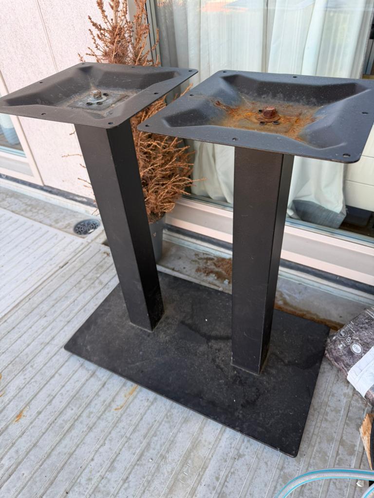 Zware dubbele tafelpoot, Huis en Inrichting, Tafelonderdelen, Ophalen, Rond, 50 tot 100 cm