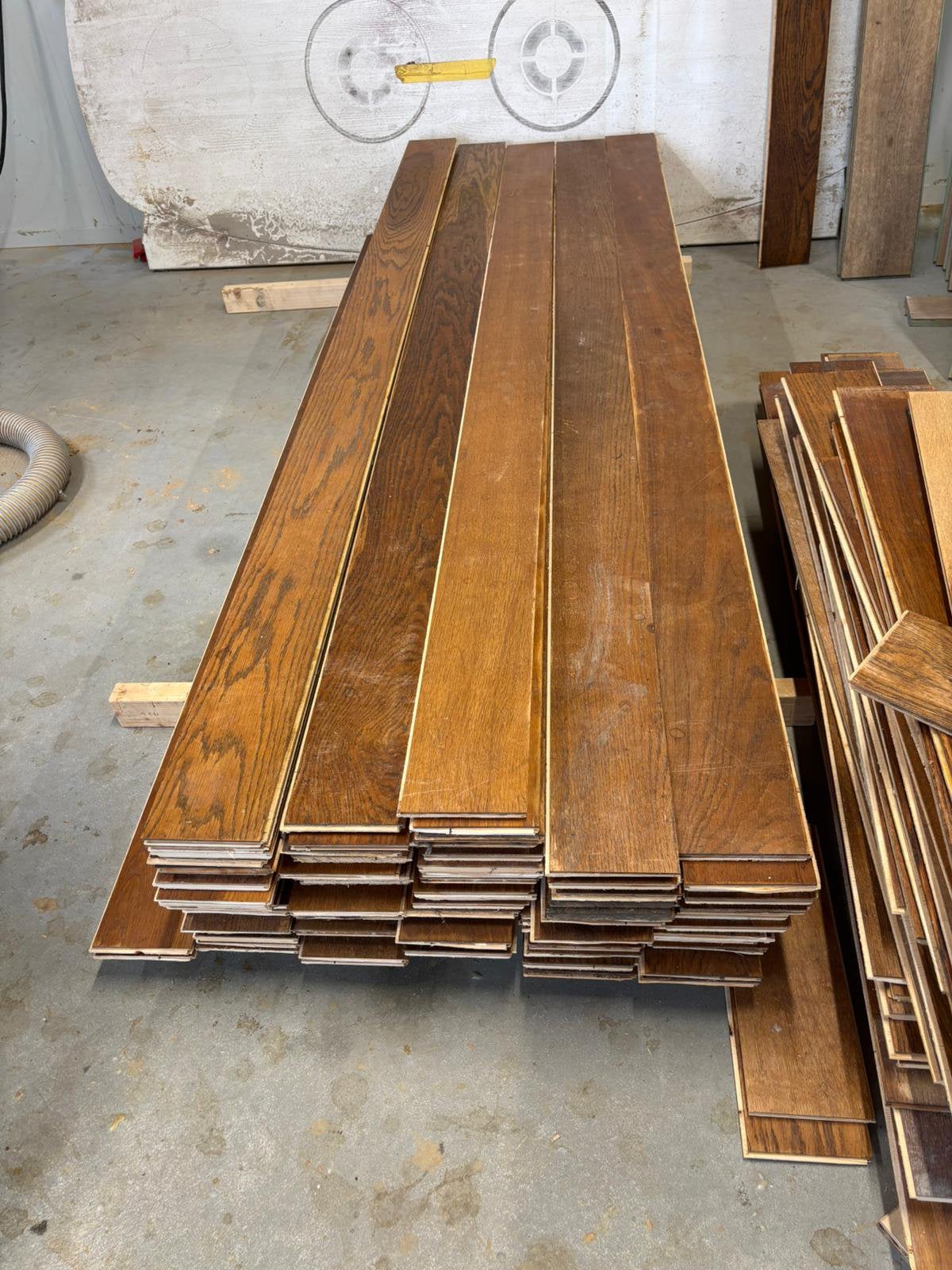 Eiken lamelparket vloer +/34m2, Gebruikt, 10 m² of meer, 10 tot 30 cm, Hout