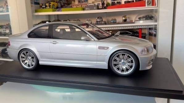 BMW M3 E46 silver GT Spirit 1:8 ! C4F, Auto, ., Ophalen of Verzenden, Zo goed als nieuw
