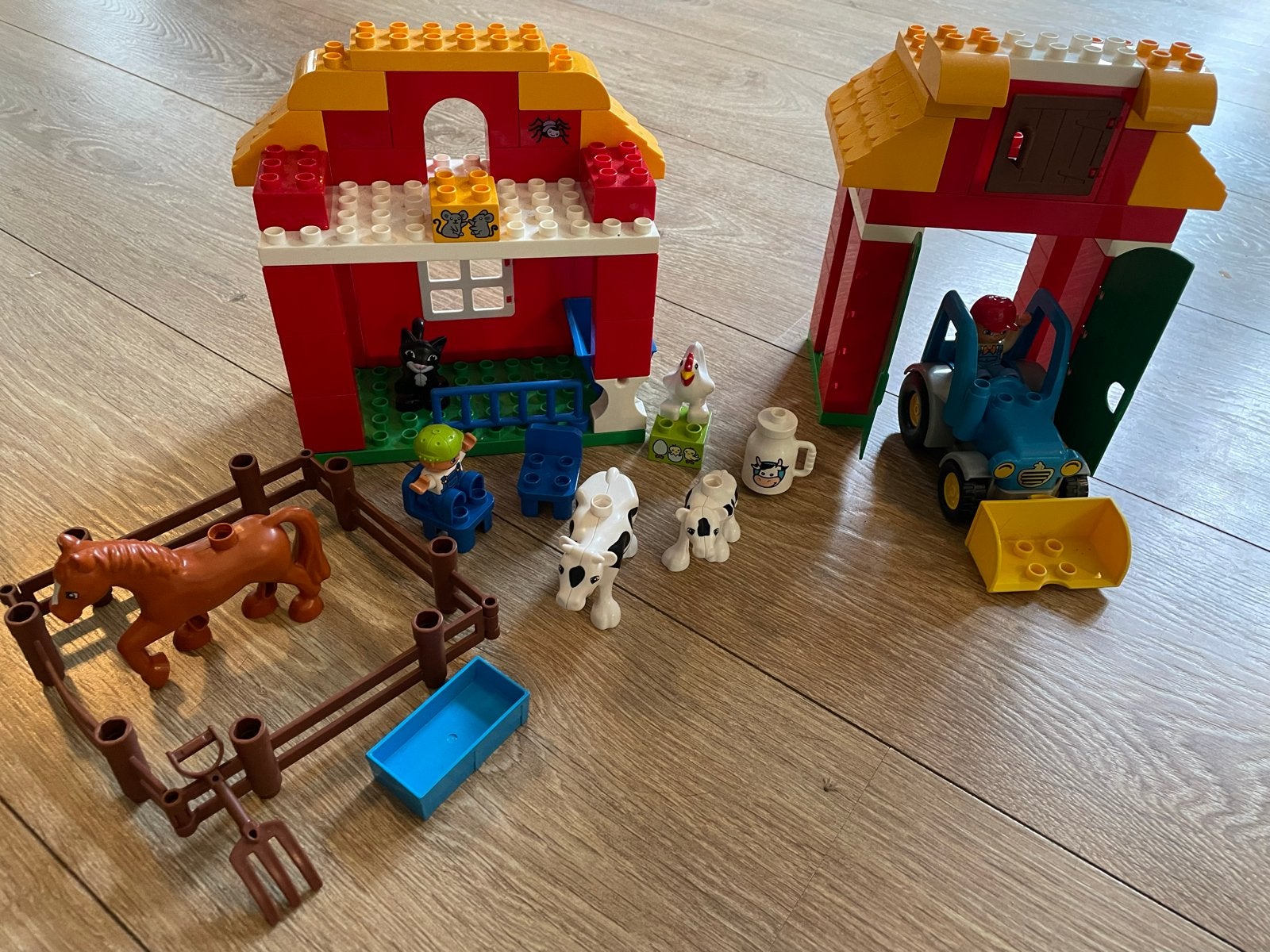 Lego Duplo Boerderij met dieren en tractor, Gebruikt, Overige thema's, Ophalen of Verzenden, Duplo